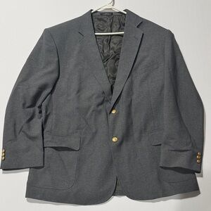 David Taylor Charcoal Blazer with Gold Buttons